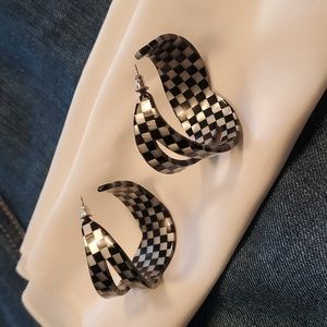 Checkered earrings
